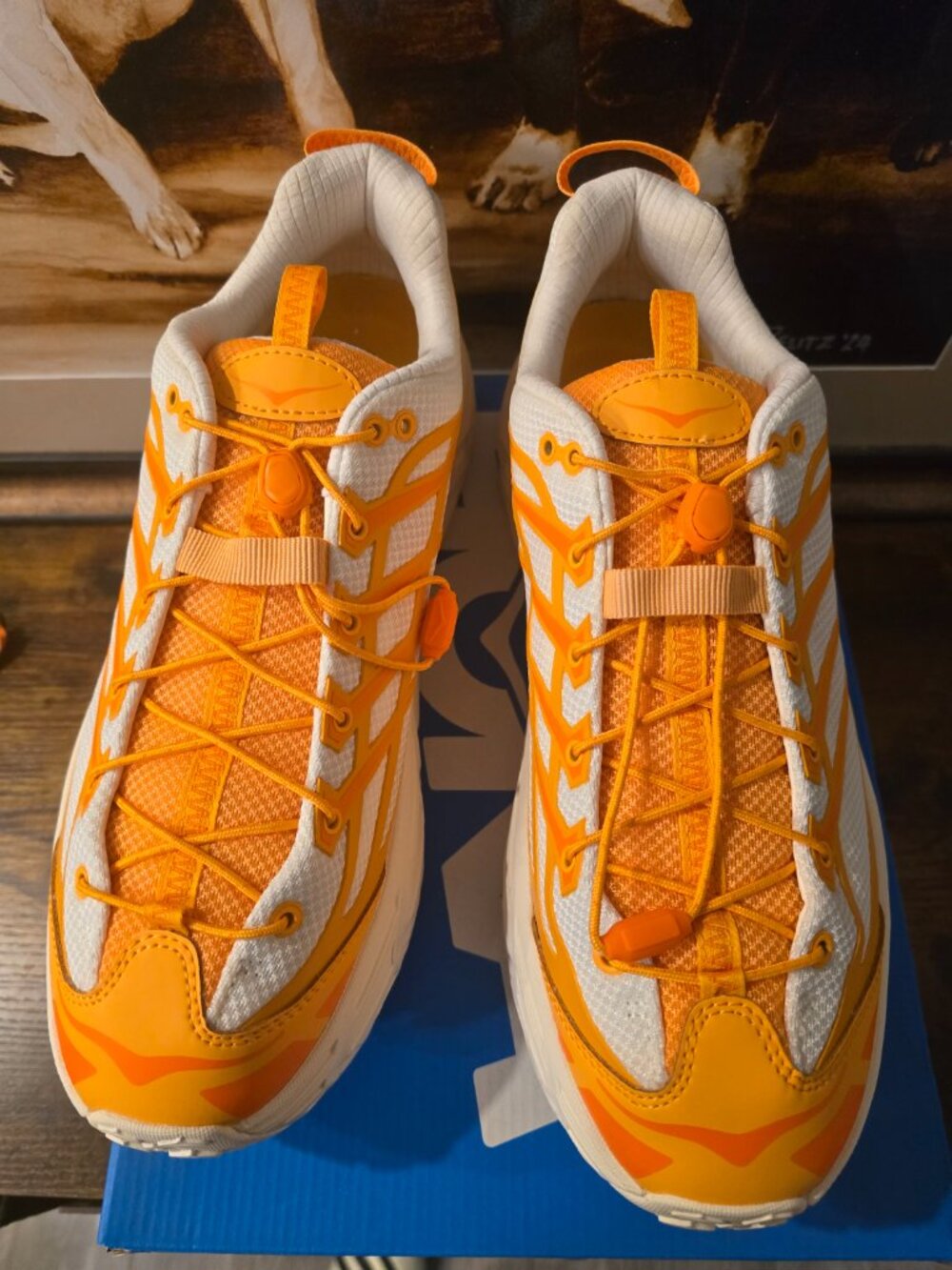 Hoka Mafate Three2 Sun Coral 1141572 / SRLL Running Hiking Shoes Mens 12 NEW - Picture 4 of 10